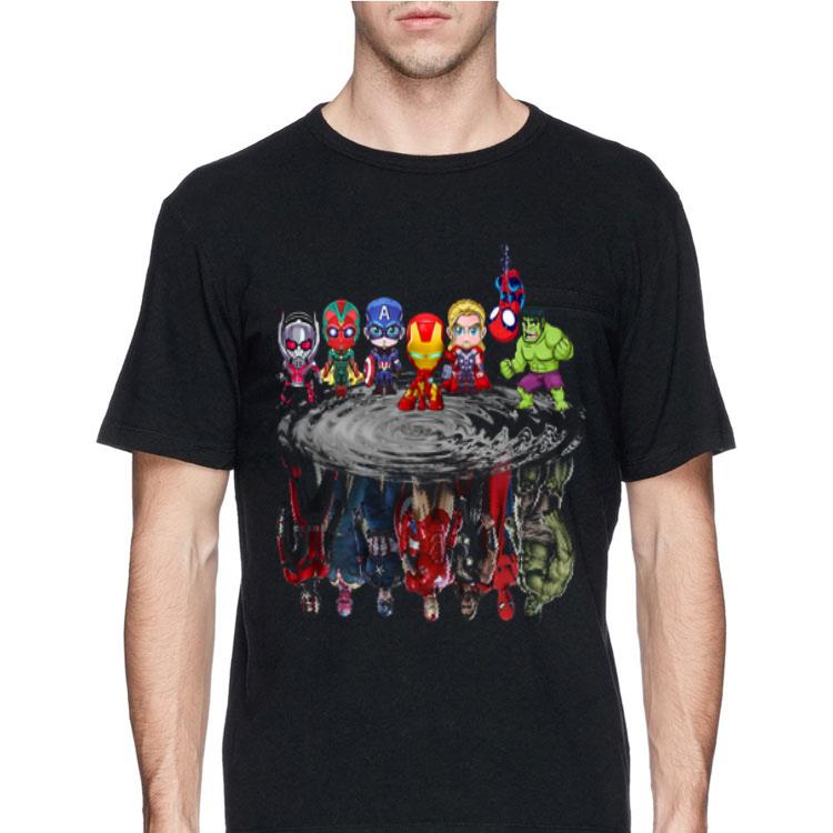 Marvel Avengers Chibi Characters Water Reflection Mirror shirt