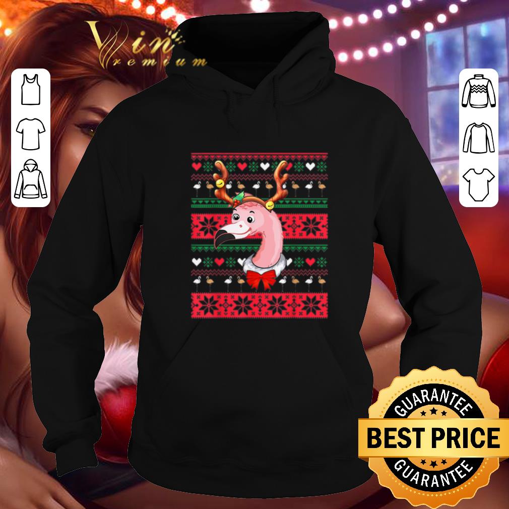 Official Flamingo Reindeer ugly Christmas sweater
