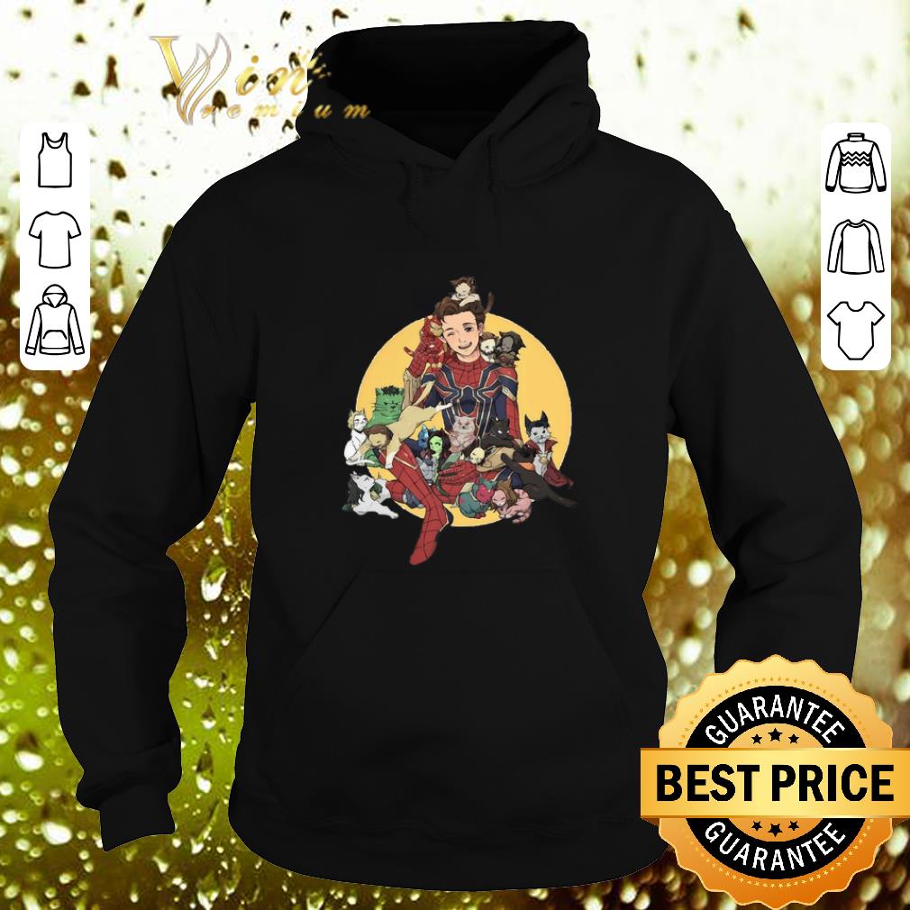 Original Peter Parker Spider man and Avengers cat shirt