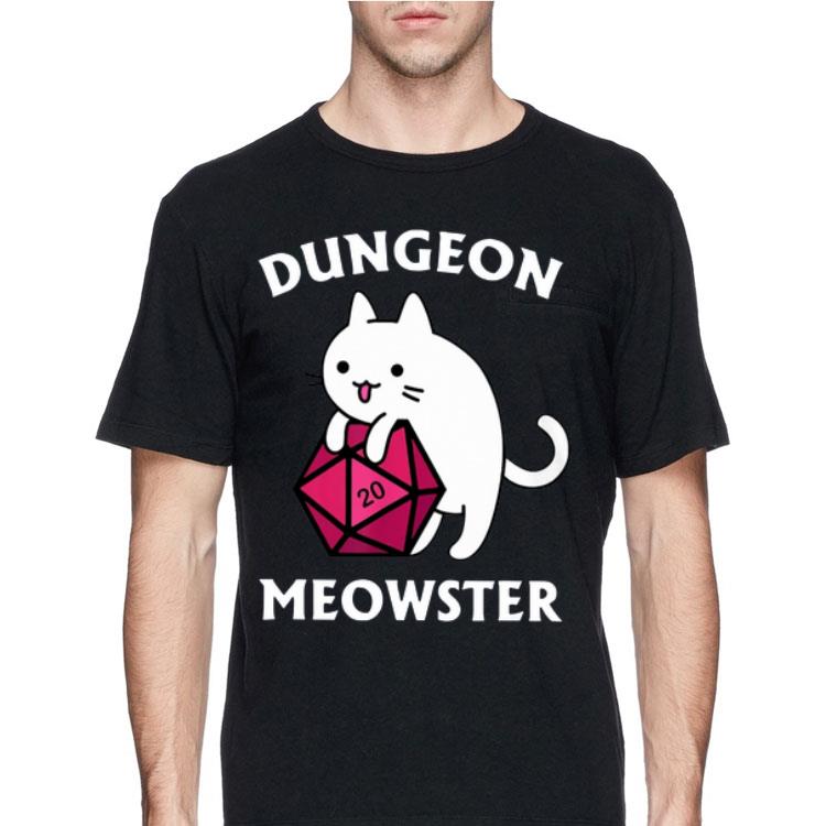 Pretty Dungeon Meowster DnD Gamer Cat D20 shirt