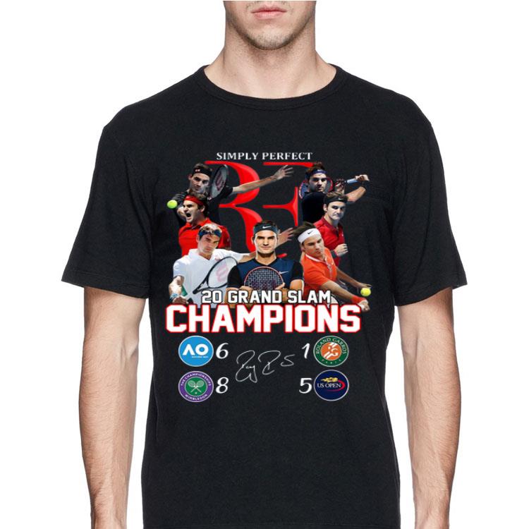 Roger Federer Simply Perfect 20 Grand Slam Champions shirt 8 Roger Federer Simply Perfect 20 Grand Slam Champions shirt