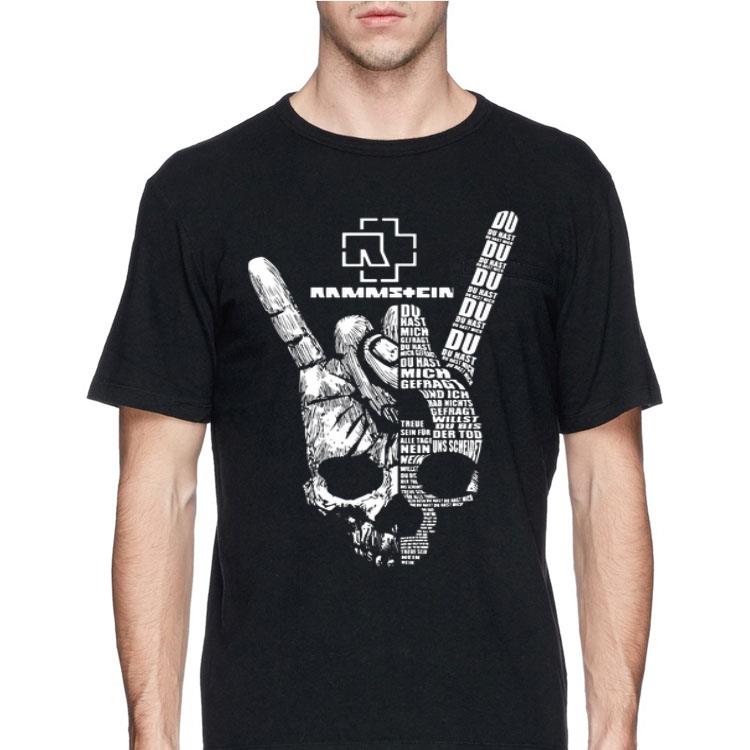 Skull Victory sign Rammstein Du hast mich gefragt shirt