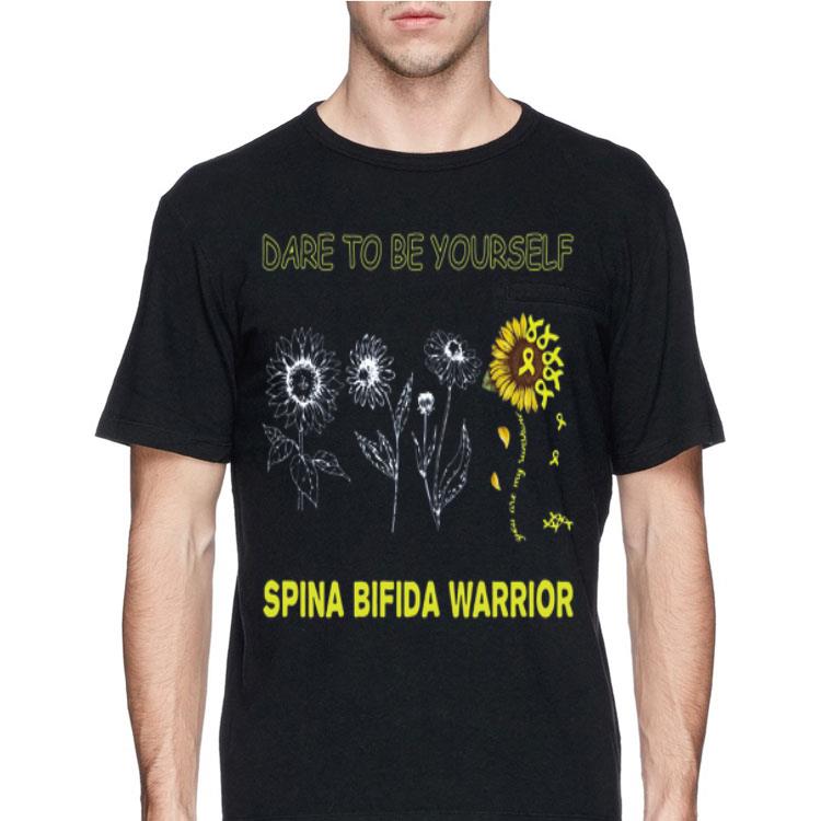 Sunflowers dare to be yourself spina bifida warrior shirt