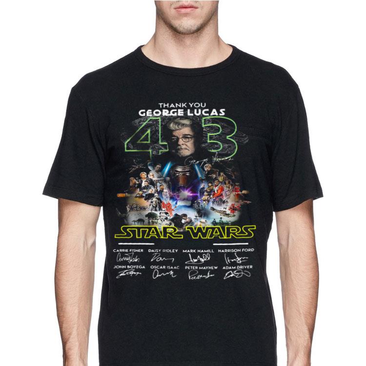 Thank You George Lucas 43 years Star Wars 1977 2020 signatures shirt
