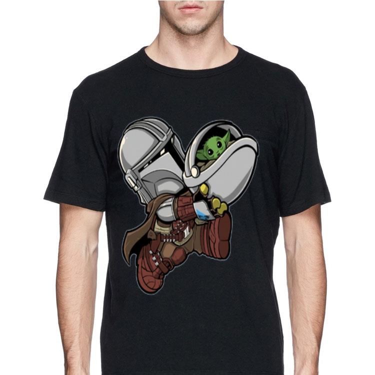 The Mandalorian Boba Fett Hug Baby Yoda sweater