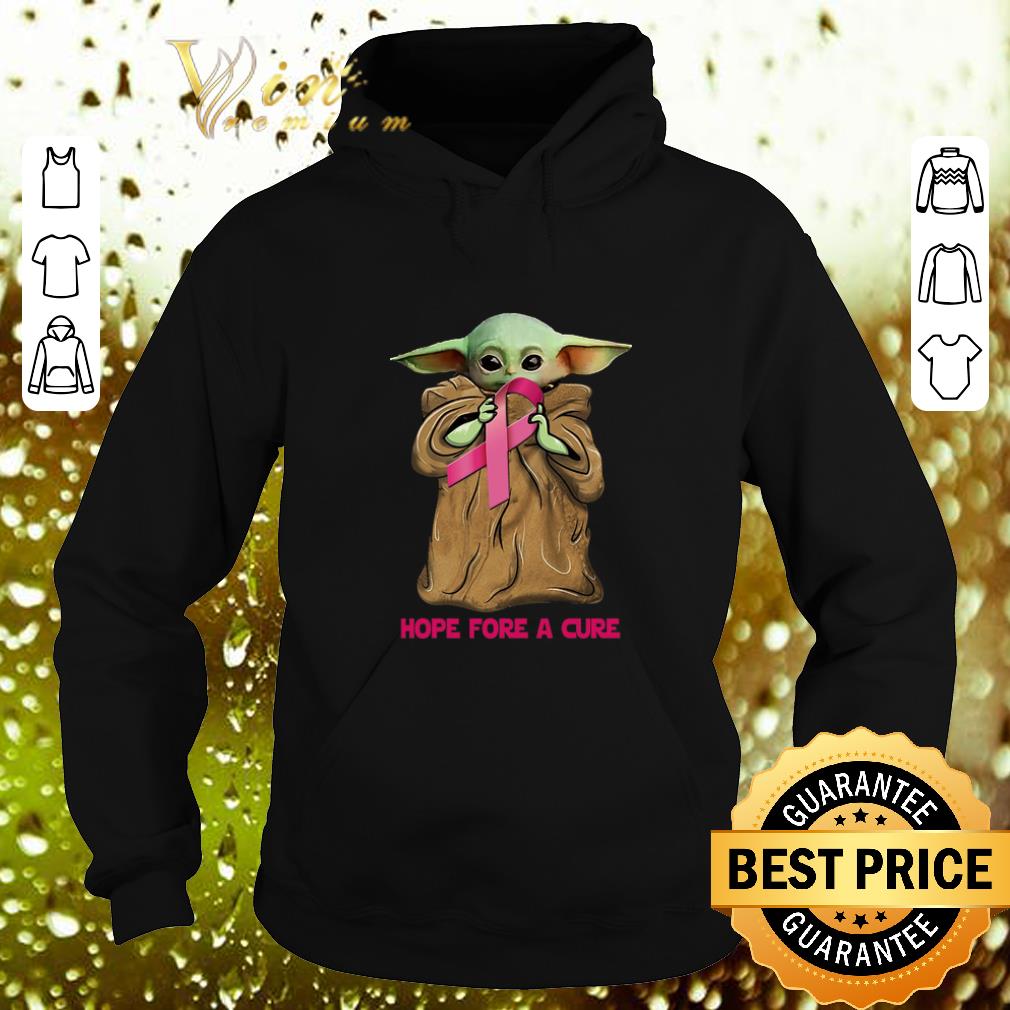Top Baby Yoda hope fore a cure Breast Cancer shirt