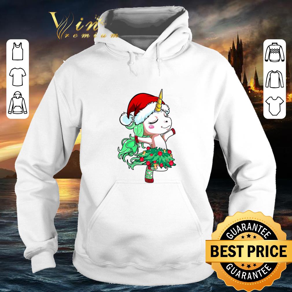 Top Santa Unicorn Christmas Tree Dance shirt