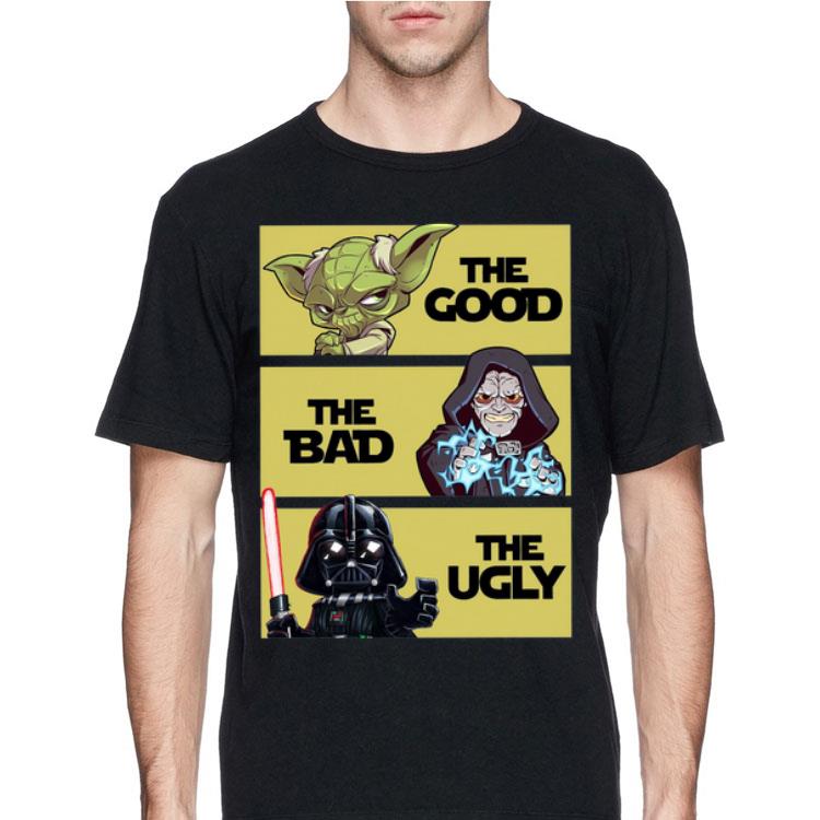 Yoda The Good Obi-Wan Kenobi The bad Darth Vader The Ugly shirt