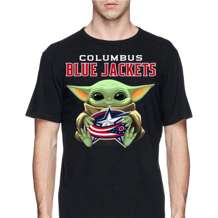 Baby Yoda Hug Columbus Blue Jackets shirt