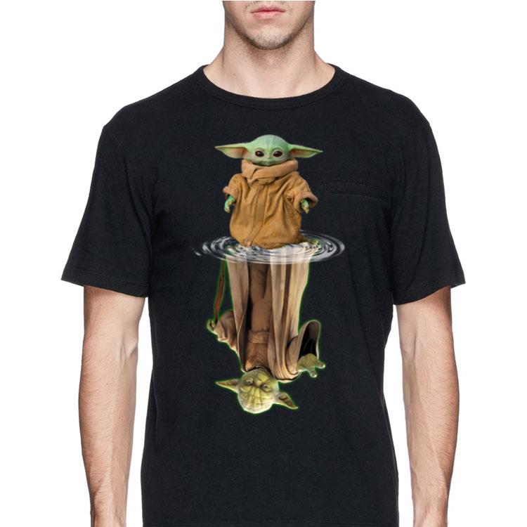 Baby Yoda water mirror reflection Master Yoda shirt