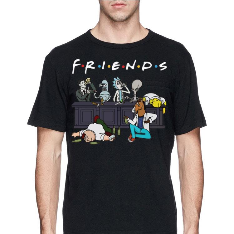 Bender Homer Simpson Rick Bojack Horseman Friends shirt