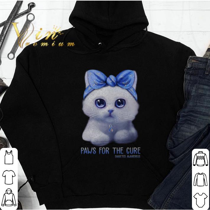 Cool Cat paws for the cure Diabetes Awareness Month shirt 7 Cool Cat paws for the cure Diabetes Awareness Month shirt
