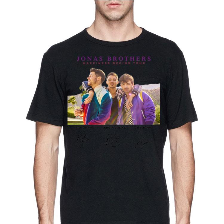 Jonas Brother happiness begins tour signatures shirt