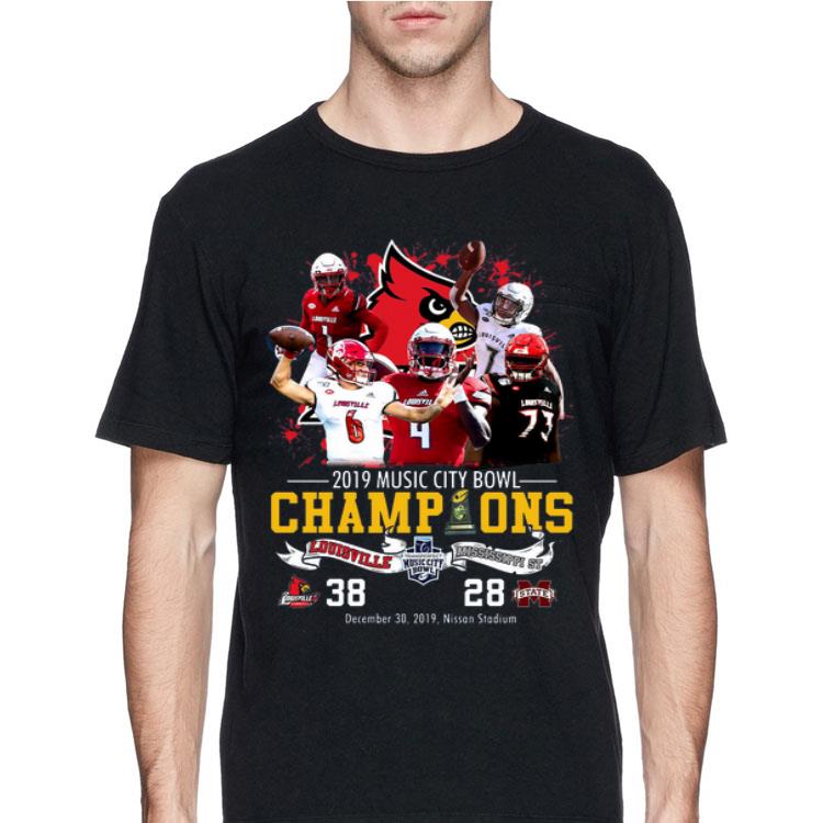 Louisville Cardinals 2019 Music City Bowl Champions Louisville Vs Mississippi State shirt