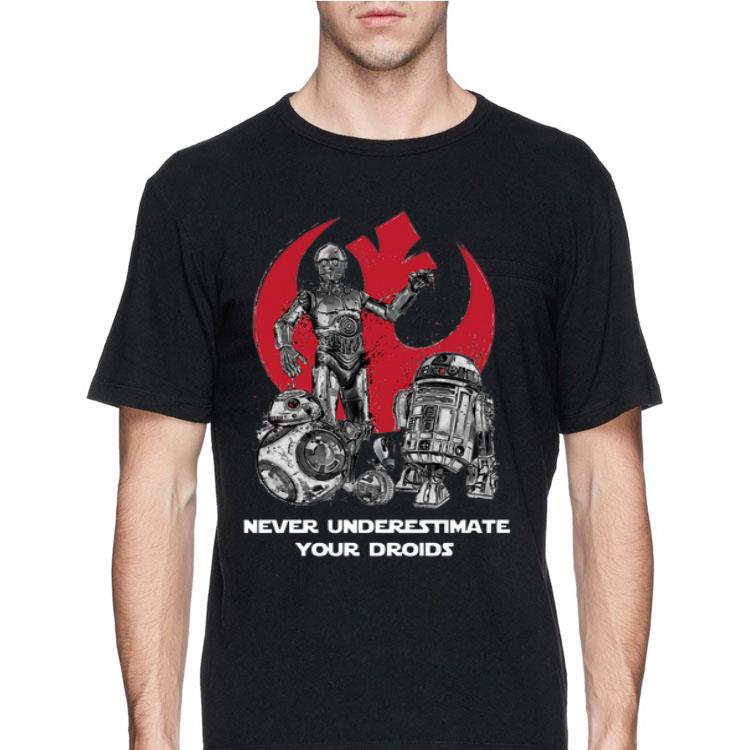 Never Underestimate Your Droids Star Wars shirt