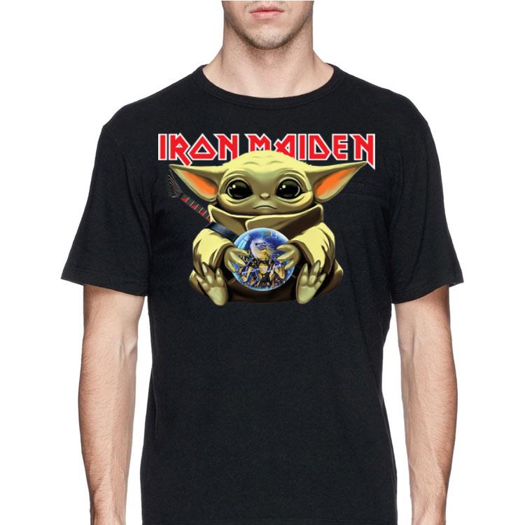 Star Wars Baby Yoda Hug Iron Maiden shirt