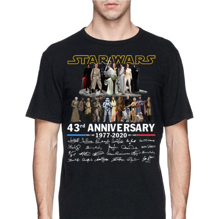 Star Wars all character 43rd anniversary 1977 2020 all signature shirt