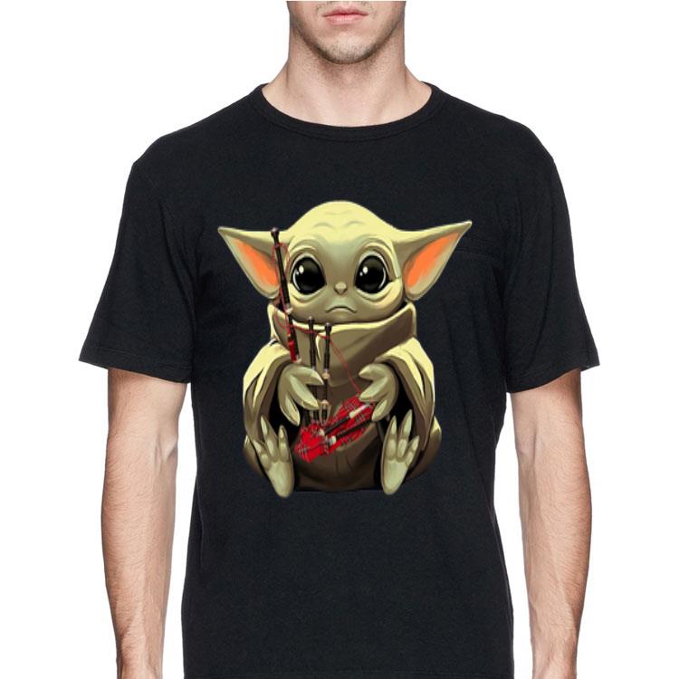 Baby Yoda Hug Bagpipes shirt