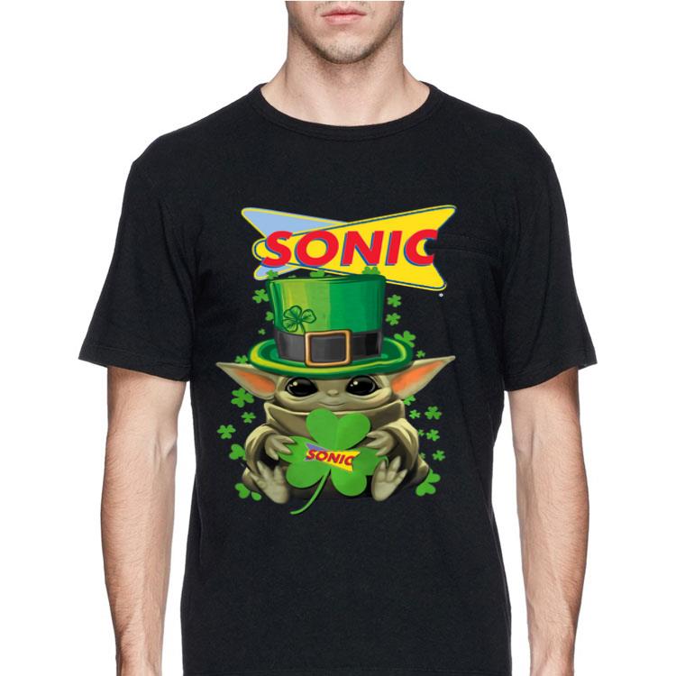 Baby Yoda Sonic Shamrock St. Patrick’s Day shirt