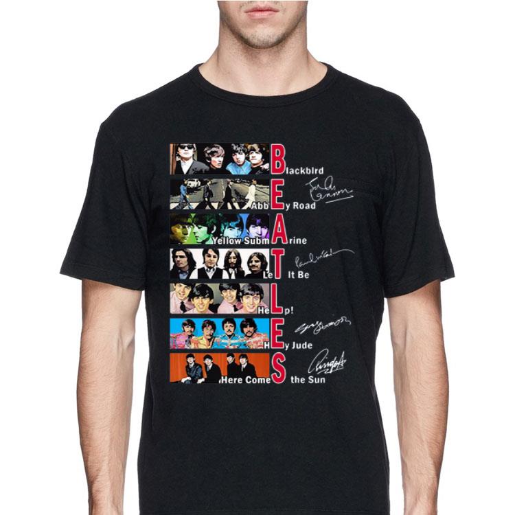 Beatles Blackbird Abbey Road Yellow Submarine Signatures shirt 8 Beatles Blackbird Abbey Road Yellow Submarine Signatures shirt
