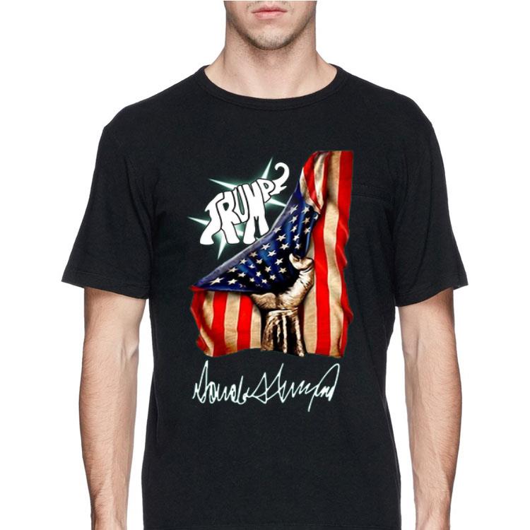 Elephant Trump American Flag Signature shirt