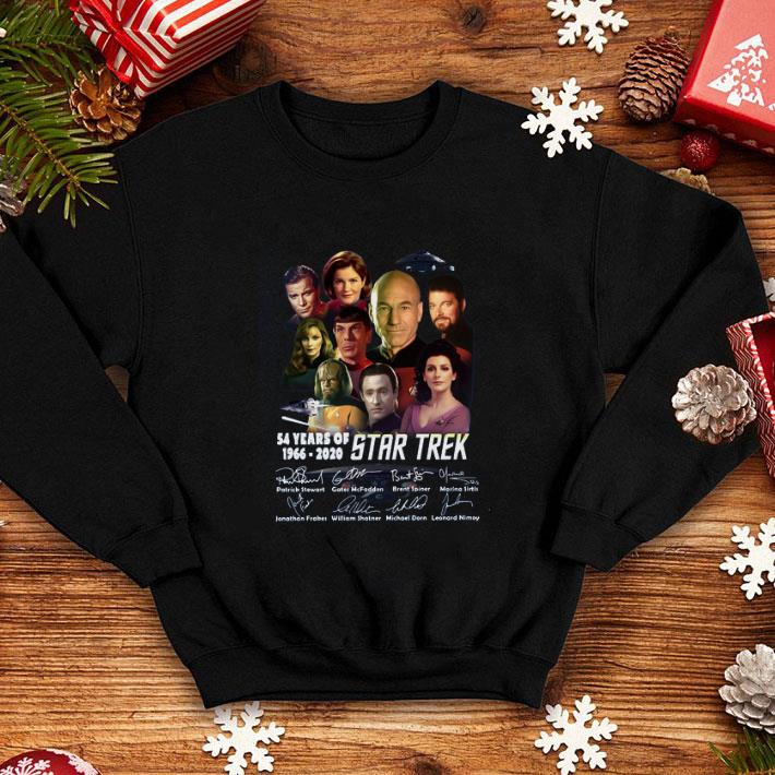 Hot 54 Years Of 1966 2020 Star Trek Characters Signatures shirt