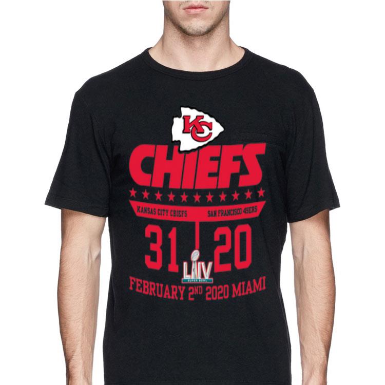 Kansas City Chiefs 31 San Francisco 49ers 20 Super Bowl shirt
