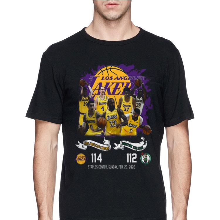 Los Angeles Lakers 114 and Boston Celtics 112 Feb 23 2020 shirt