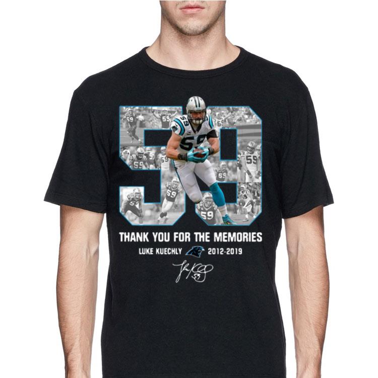 Luke Kuechly 59 Thank You For The Memories Signature shirt