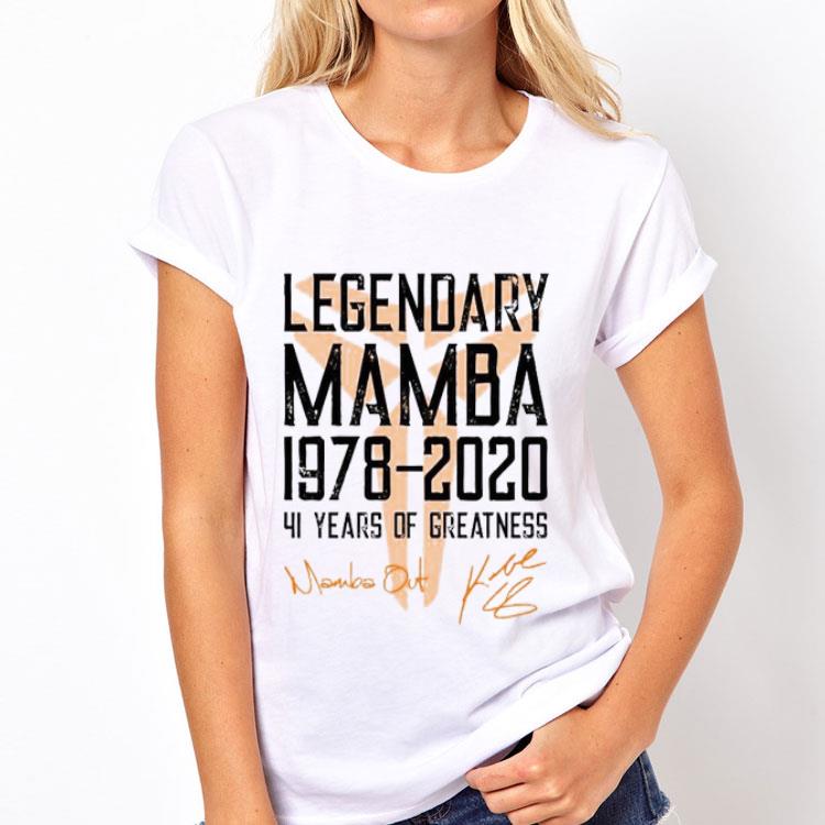 Mamba out Legendary Mamba 1978 2020 41 years of greatness shirt