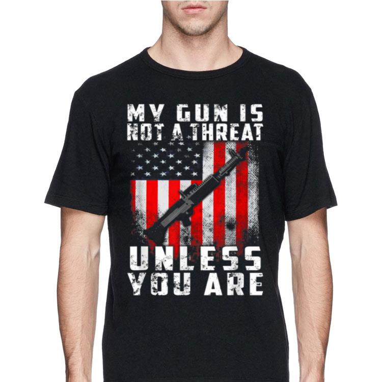 My Gun Is Not A Threat Unless You Are Funny 2nd Amendment shirt