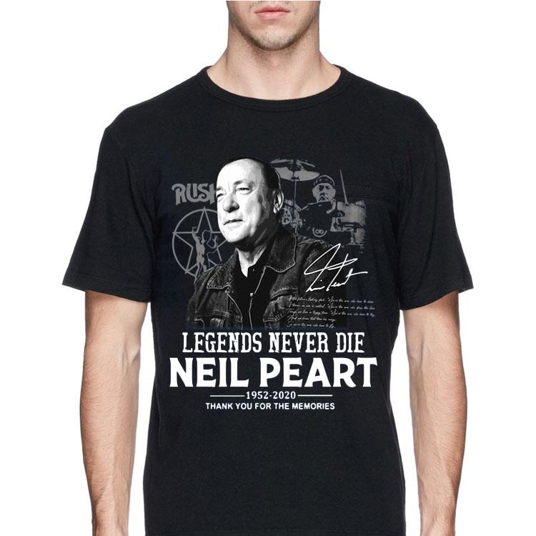 Neil Peart Legends Never Die 1952 2020 Thank You For The Memories shirt