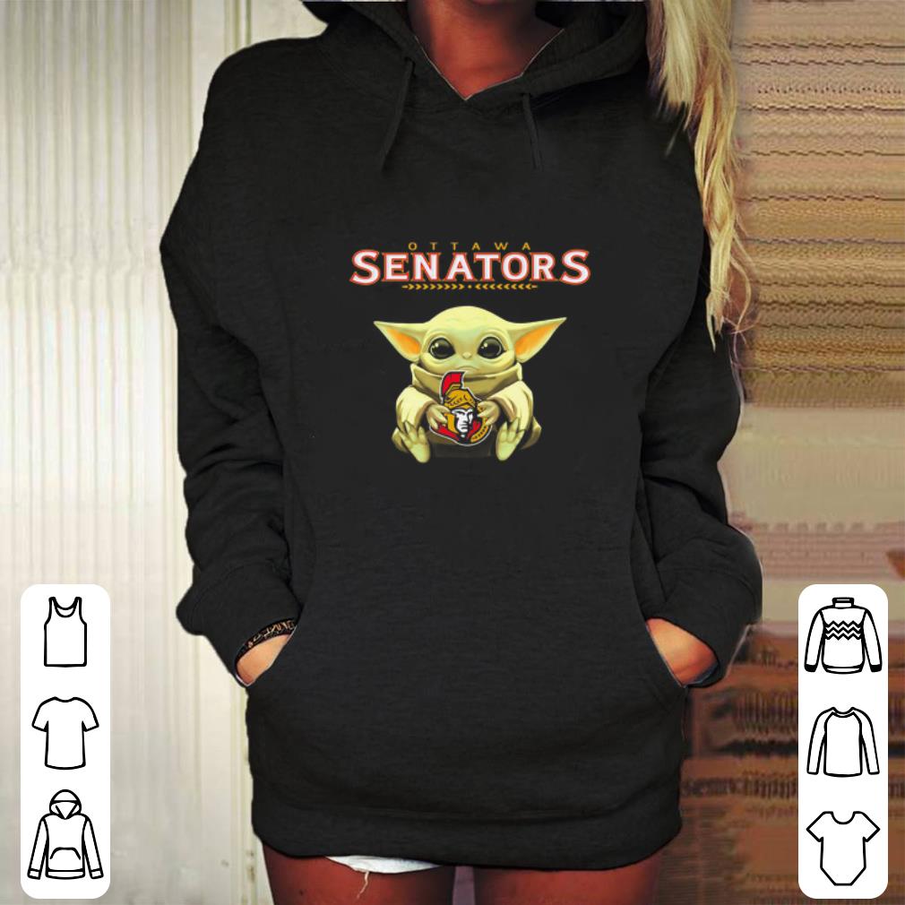 Original Baby Yoda hug Ottawa Senators Star Wars shirt