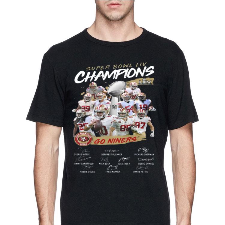 Super Bowl Liv Champions San Francisco 49ers Go Niners Signatures shirt