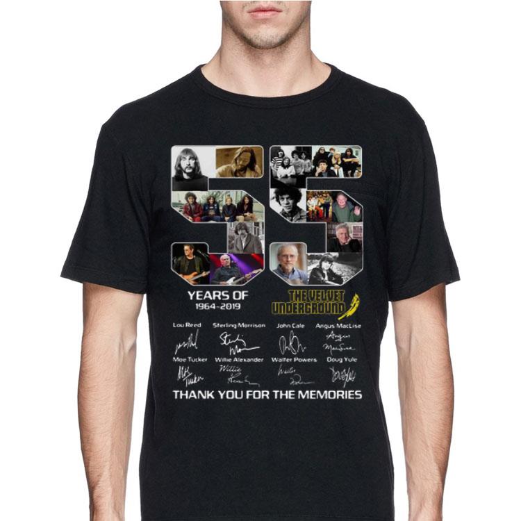 55 Years of The Velvet underground thank you for the memories signatures shirt