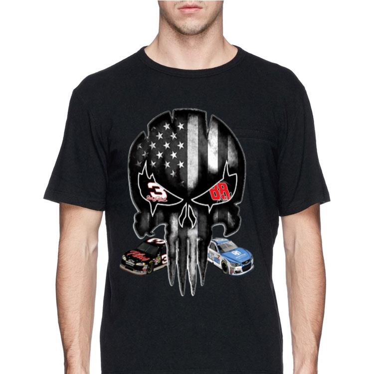 Austin Dillon and Alex Bowman signature Punisher American flag shirt