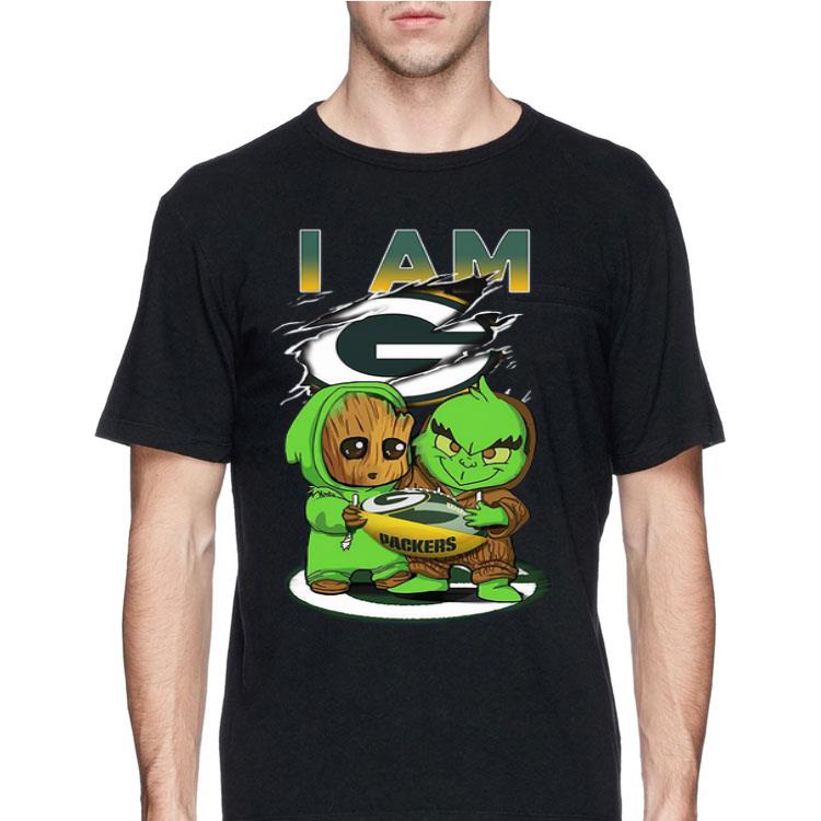 Baby Groot And Baby Grinch I AM Green Bay Packers shirt