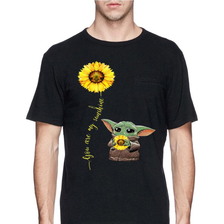 Baby Yoda Hug Sunflower You Are My Sunshine shirt