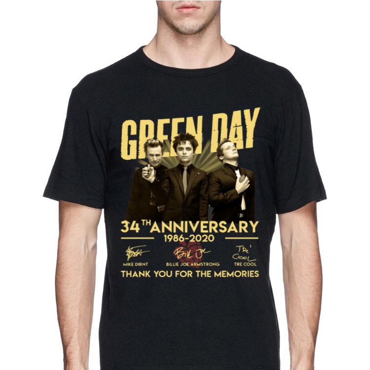 Green Day 34th anniversary 1986 2020 thank you for the memories signatures shirt 8 Green Day 34th anniversary 1986 2020 thank you for the memories signatures shirt