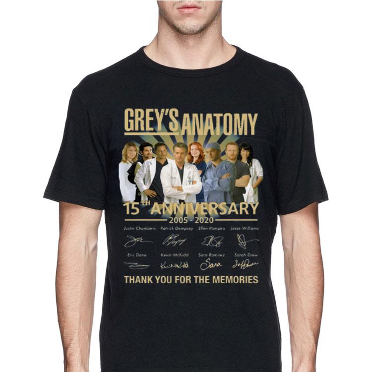 Grey’s Anatomy 15th anniversary 2005 2020 all characters thank signatures shirt
