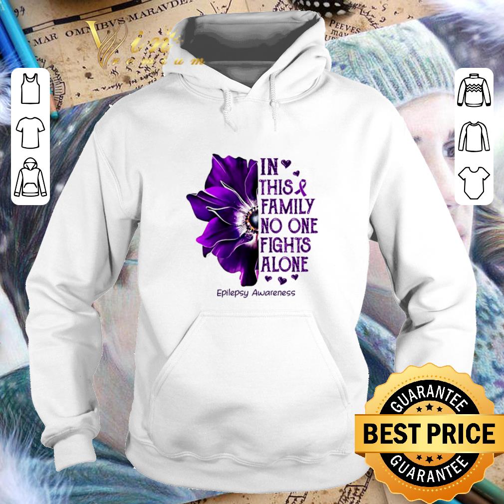 Hot Anemone in this family no one fights alone Epilepsy Awareness shirt