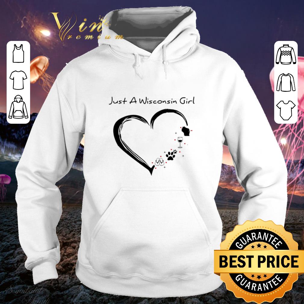 Hot Just a wisconsin girl i love flip flop dog paw wine Wisconsin shirt 7 Hot Just a wisconsin girl i love flip flop dog paw wine Wisconsin shirt
