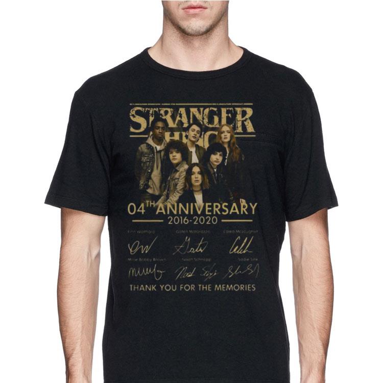 Stranger Things 04th anniversary 2016-2020 signatures thank you for the memories shirt 8 Stranger Things 04th anniversary 2016-2020 signatures thank you for the memories shirt