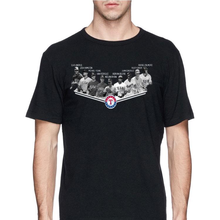 Texas Rangers Legends signature shirt