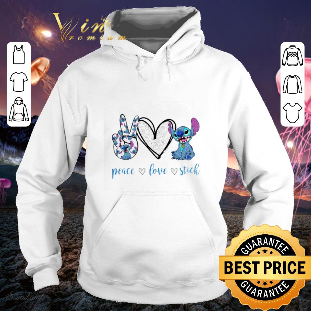 Top Peace Love Stitch Disney shirt