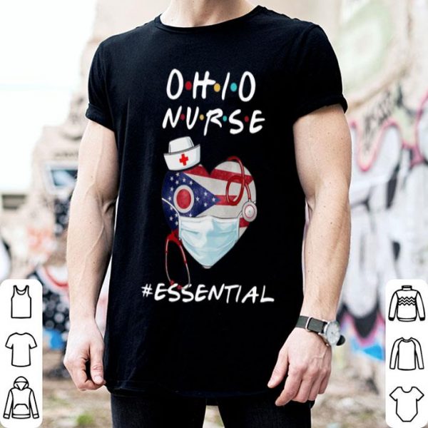 Ohio Nurse Heart Stethoscope Ohio Flag #Essential.png