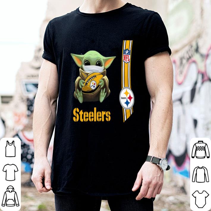 Star Wars Baby Yoda Mask Pittsburgh Steelers NFL Covid-19 shirt