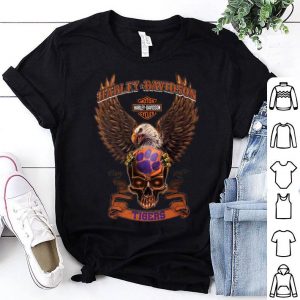 Motor Harley Davidson Cycles Skull Clemson Tigers shirt