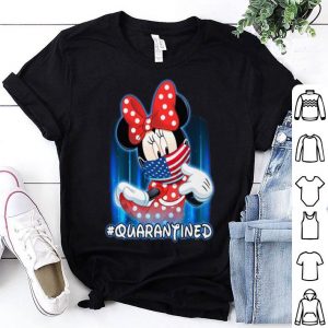 Minnie Mouse Face Mask #Quarantined Covid-19 American Flag shirt