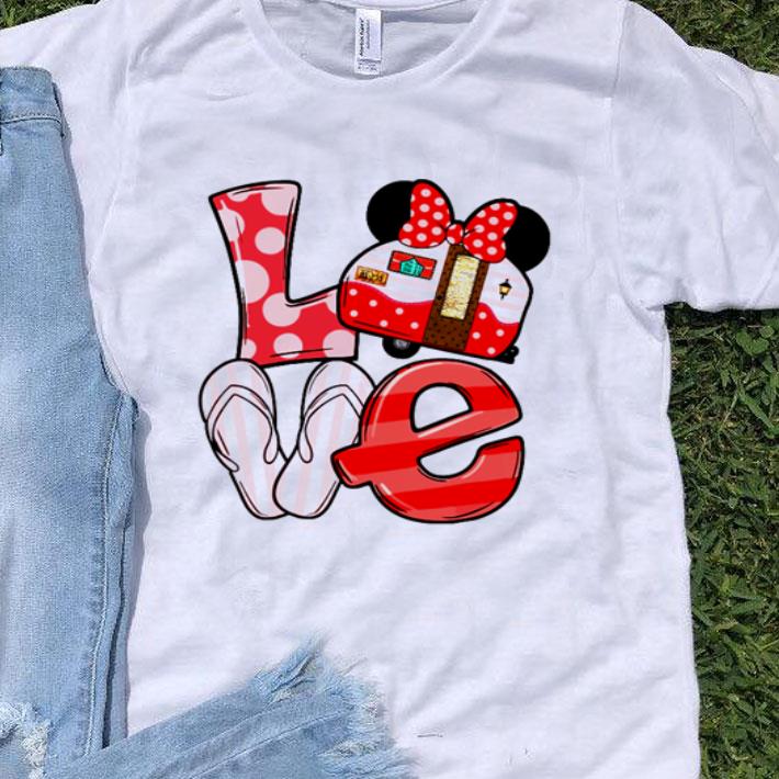 Love Minnie Mouse Camping Flip Flops shirt